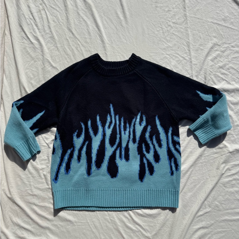 Ms Maggie Womens Blue Flame sweater